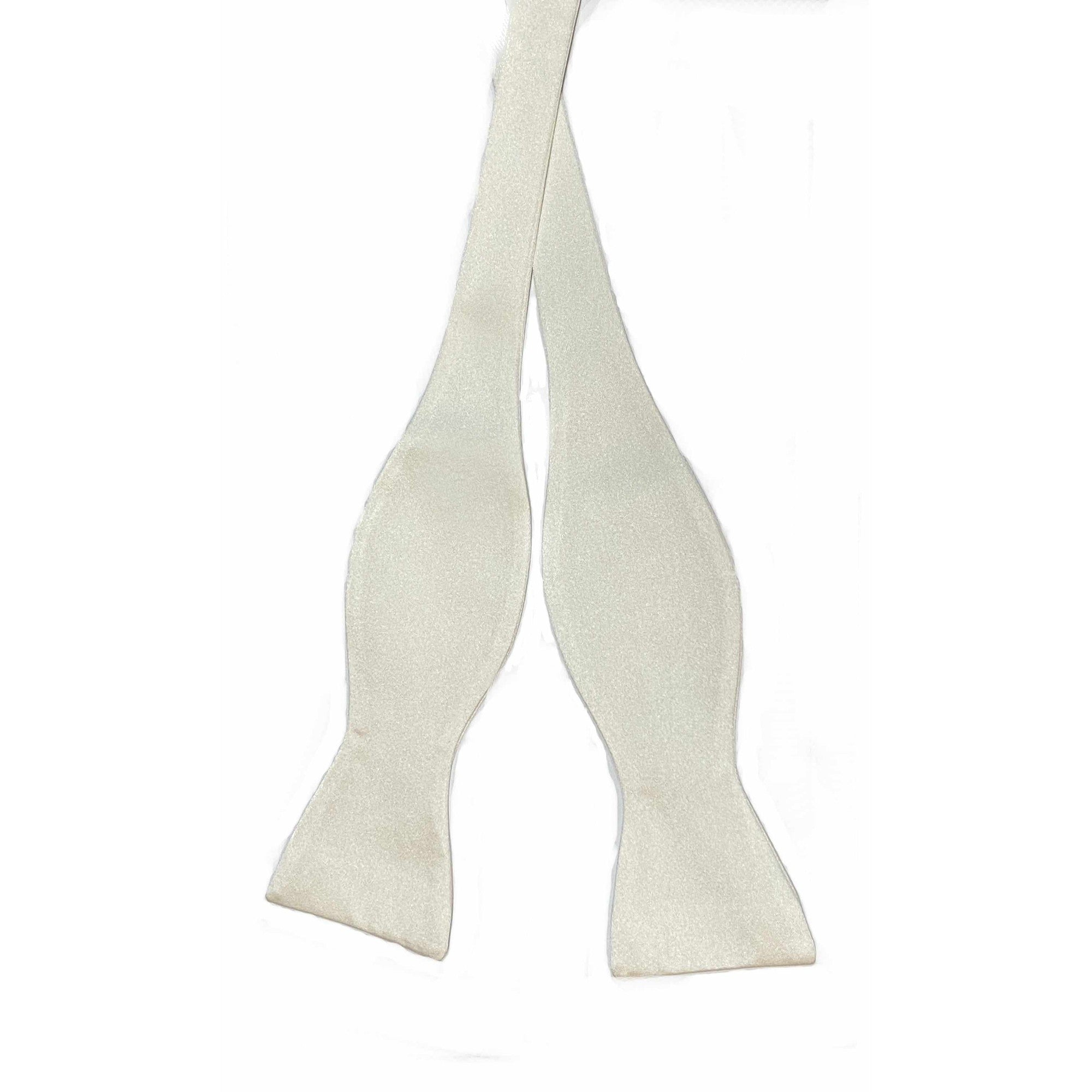 Church's white Satin Bow Tie (Self /Ready) - Butterfly-Bow Ties-Church's-Cufflinks.com.sg