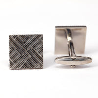Classic Silver Square Cufflinks in various designs F-Cufflinks.com.sg