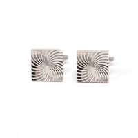 Classic Silver Square Cufflinks in various designs F-Cufflinks.com.sg