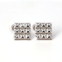 Classic Silver Square Cufflinks in various designs F-Cufflinks.com.sg
