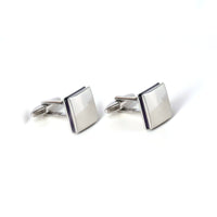 Classic Silver Square Cufflinks in various designs F-Cufflinks.com.sg