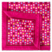 Colourful Bubble Dots Pocket Square in Fuchsia Pink-Pocket Squares-MarZthomson-Cufflinks.com.sg