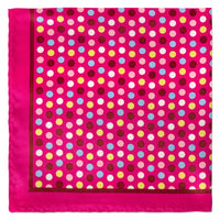 Colourful Bubble Dots Pocket Square in Fuchsia Pink-Pocket Squares-MarZthomson-Cufflinks.com.sg
