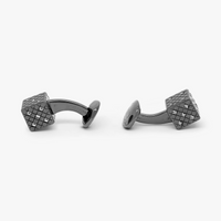 Dice Cufflinks with Black Diamond Swarovski Elements-Cufflinks-MarZthomson-Cufflinks.com.sg