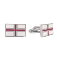 Flag of England Cufflinks, Saint George's Cross M-Flag Cufflinks-MarZthomson-Cufflinks.com.sg