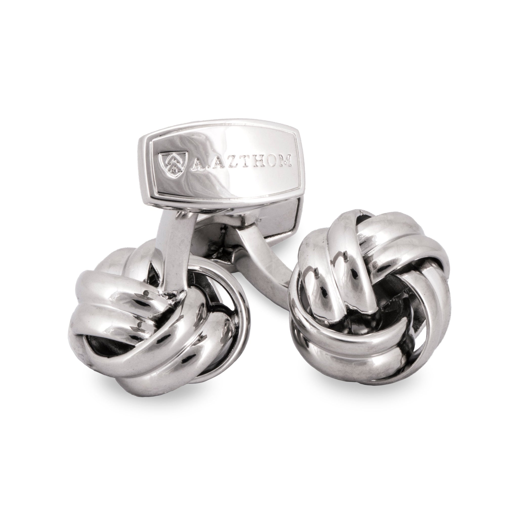 Gordian Knot Rhodium-plated Cufflinks M-Cufflinks.com.sg