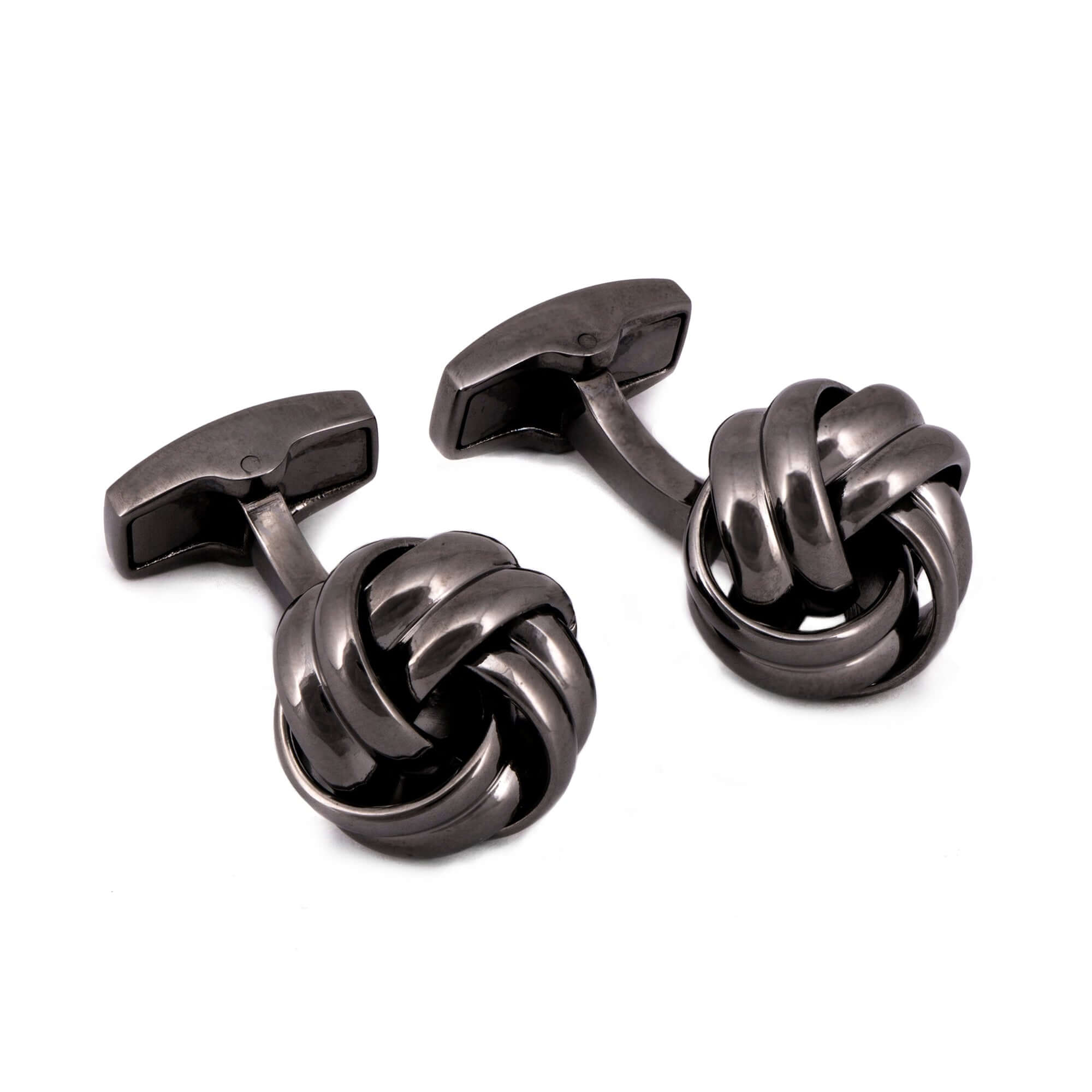 Gordian Knot Ruthenium-plated Cufflinks-Cufflinks.com.sg