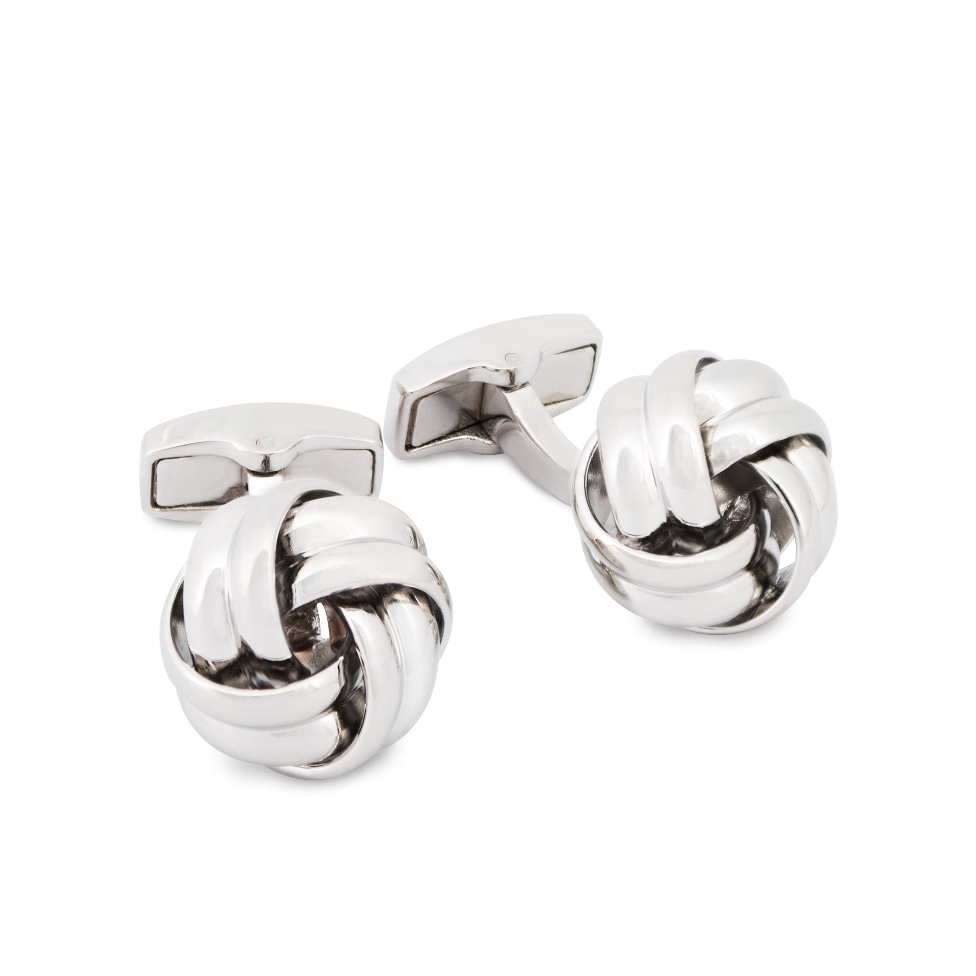 Gordian Knot Rhodium-plated Cufflinks-Cufflinks.com.sg