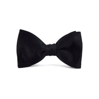 Lanvin Pre-tied Classic Silk Bow Tie in Black-Bow Ties-Lanvin-Cufflinks.com.sg