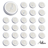 Lapel with Clip-on White Silver Button Covers-Cufflinks.com.sg