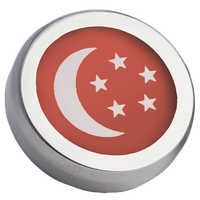 Lapel with Clip-on White Silver Button Covers-Cufflinks.com.sg