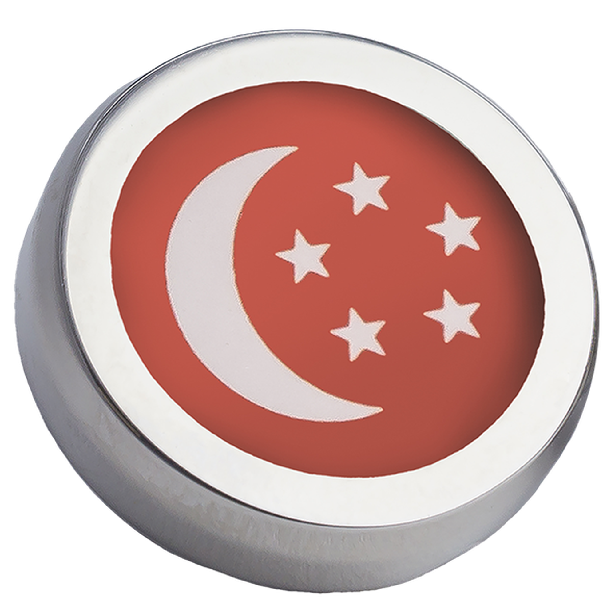 Lapel with Clip-on White Silver Button Covers-Cufflinks.com.sg