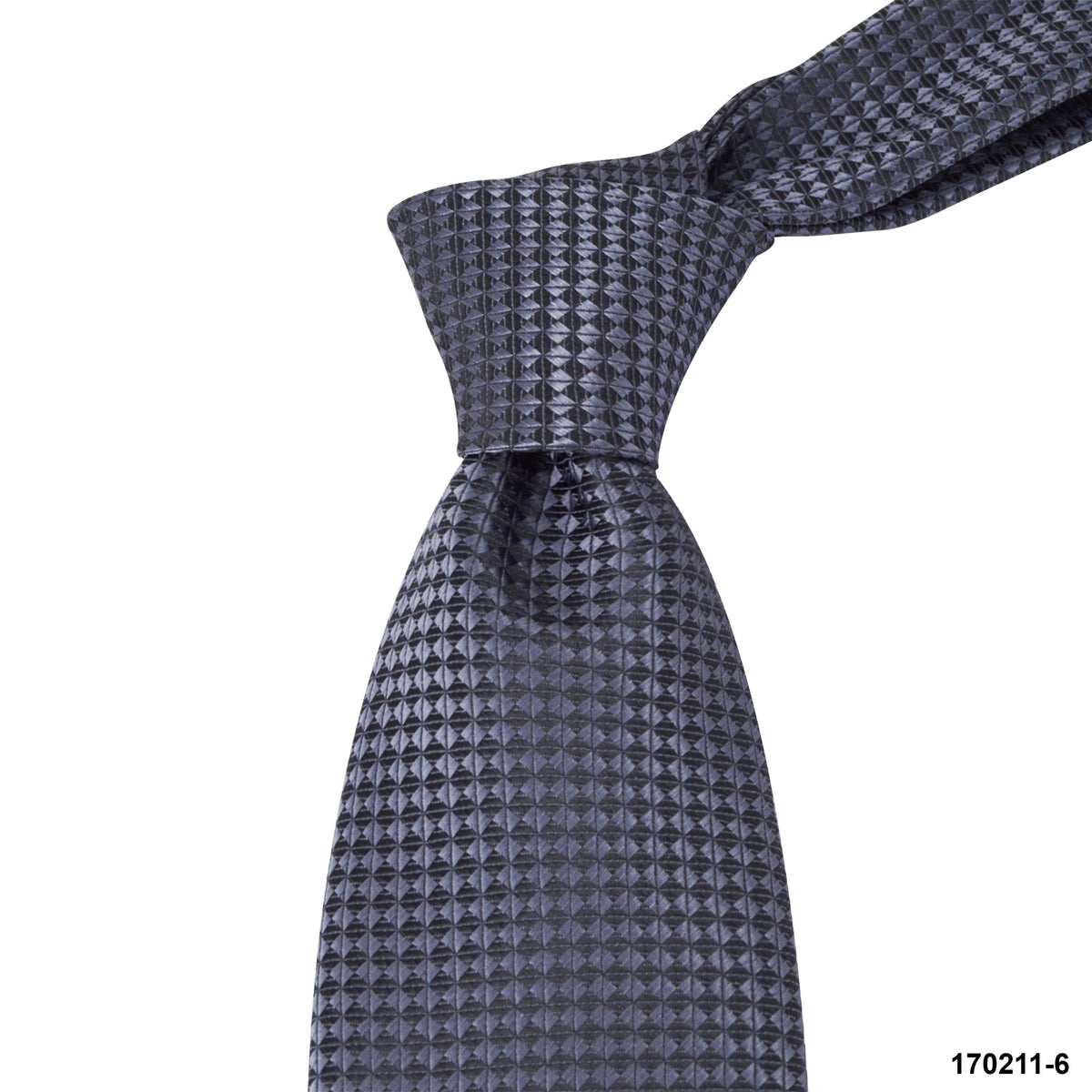 MarZthomson 8cm Grey Geometric Detail Woven Tie M-Cufflinks.com.sg | Neckties.com.sg