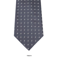 MarZthomson 8cm Grey with Square Motif Detail Woven Tie J-Cufflinks.com.sg | Neckties.com.sg