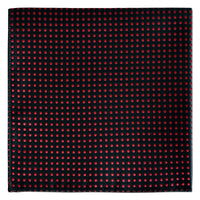 MarZthomson Bow Tie shaped Lapel Pin and Pocket Square Set in Black with Red Polka Dot-Cufflinks.com.sg | Neckties.com.sg
