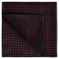 MarZthomson Bow Tie shaped Lapel Pin and Pocket Square Set in Black with Red Polka Dot-Cufflinks.com.sg | Neckties.com.sg
