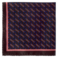 MarZthomson Chain Link Pocket Square-Pocket Squares-MarZthomson-Brown-Pink-Cufflinks.com.sg