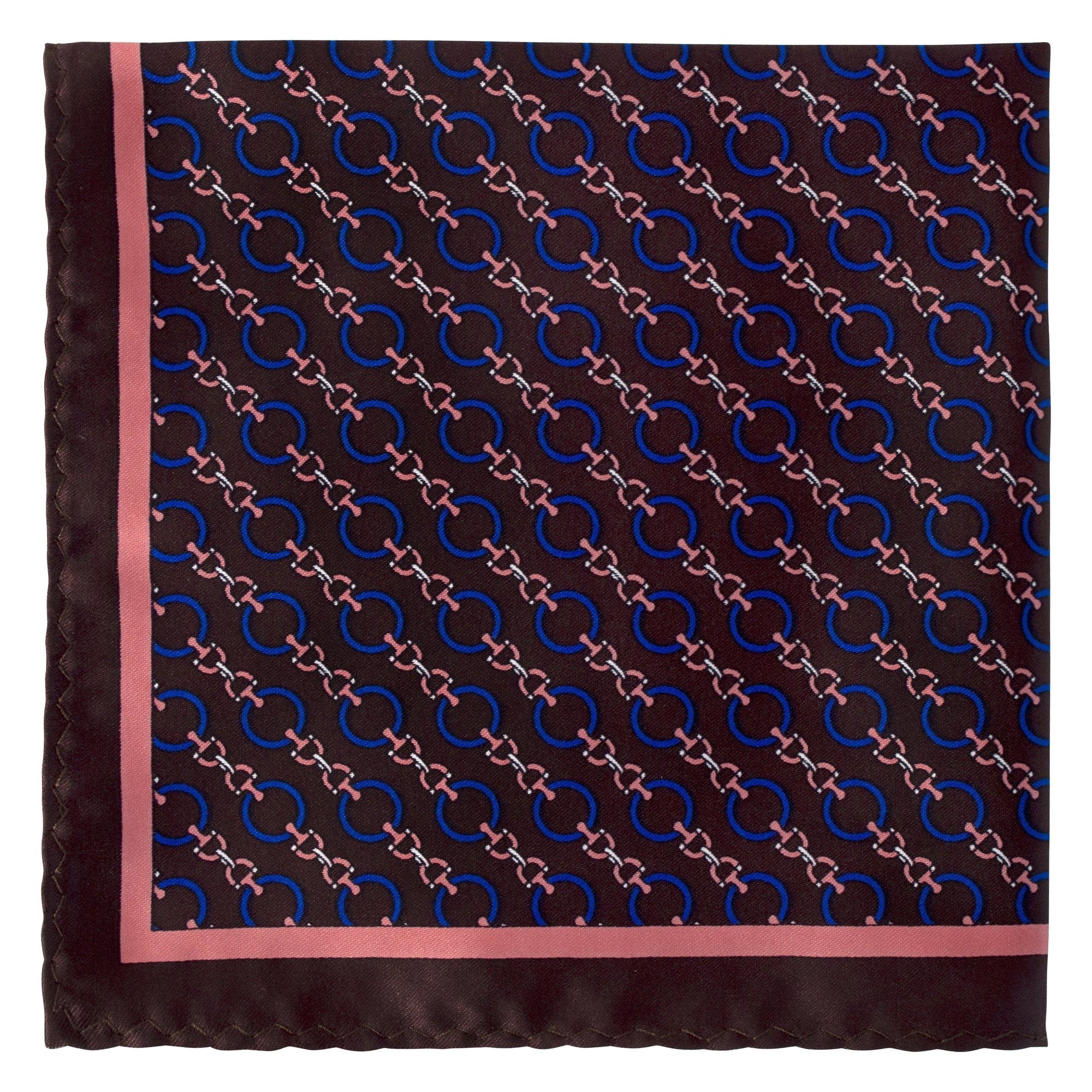 MarZthomson Chain Link Pocket Square-Pocket Squares-MarZthomson-Brown-Pink-Cufflinks.com.sg