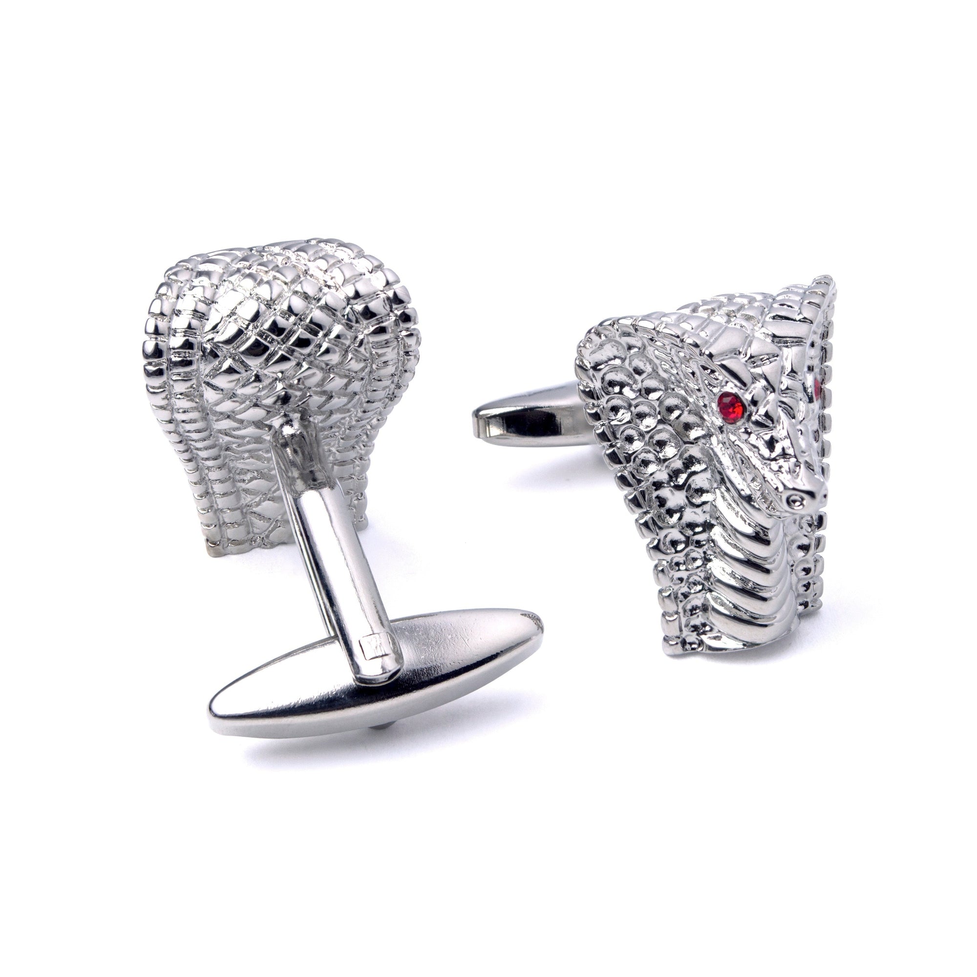 MarZthomson Cobra Cufflinks with Red Crystals M-Cufflinks.com.sg