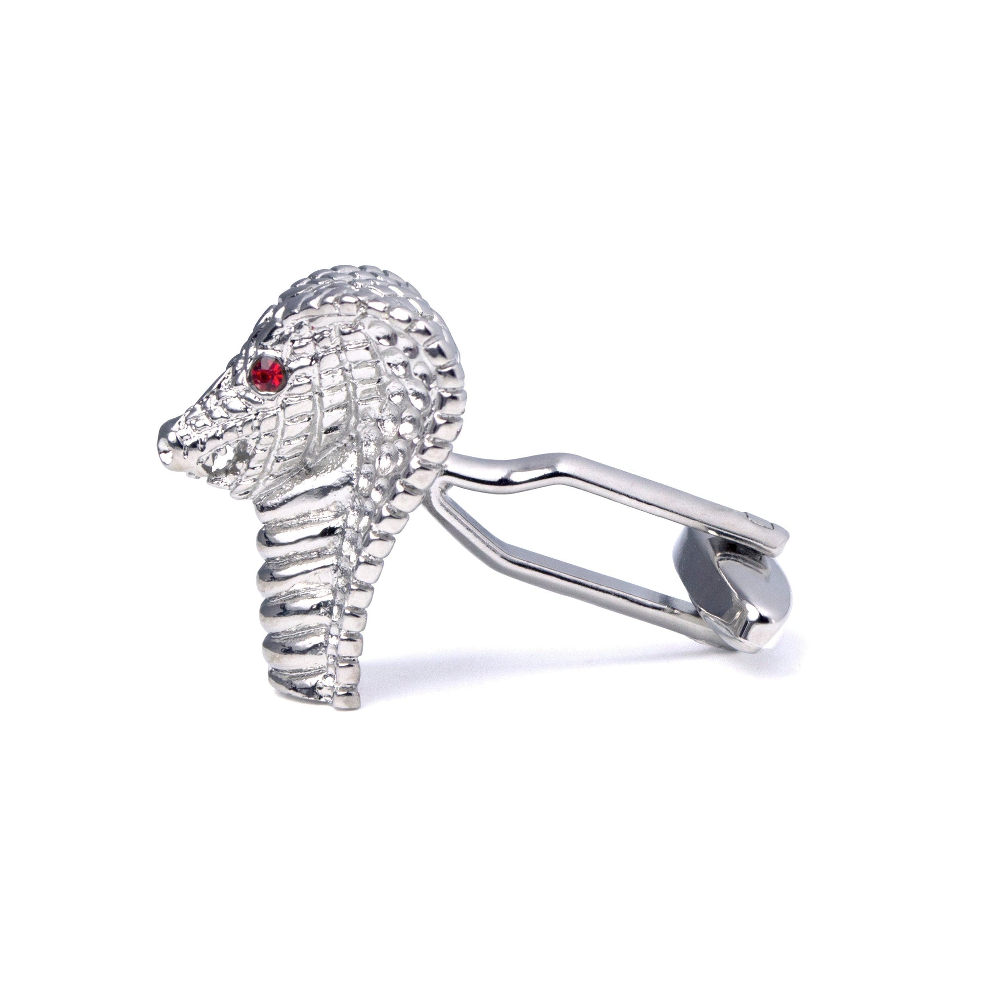 MarZthomson Cobra Cufflinks with Red Crystals M-Cufflinks.com.sg
