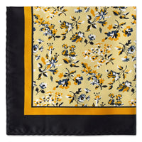 MarZthomson Garden Flower Print Pocket Square-Pocket Squares-MarZthomson-Blue - Yellow-Cufflinks.com.sg