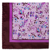 MarZthomson Garden Flower Print Pocket Square-Pocket Squares-MarZthomson-Purple - Purple-Cufflinks.com.sg