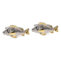 MarZthomsonFish Cufflinks with Gold Detail-Cufflinks.com.sg
