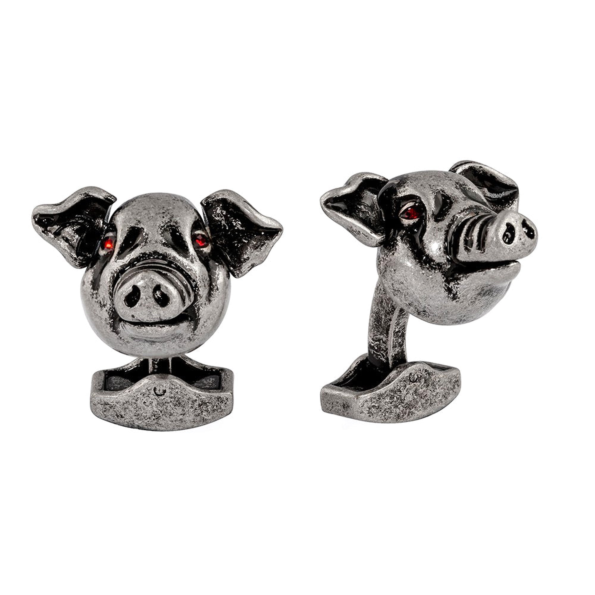 Mechanical Pig Cufflinks-Cufflinks.com.sg