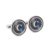 ONLINE EXCLUSIVE Gold Monogram Cufflinks with Lacquer Finish-Cufflinks.com.sg
