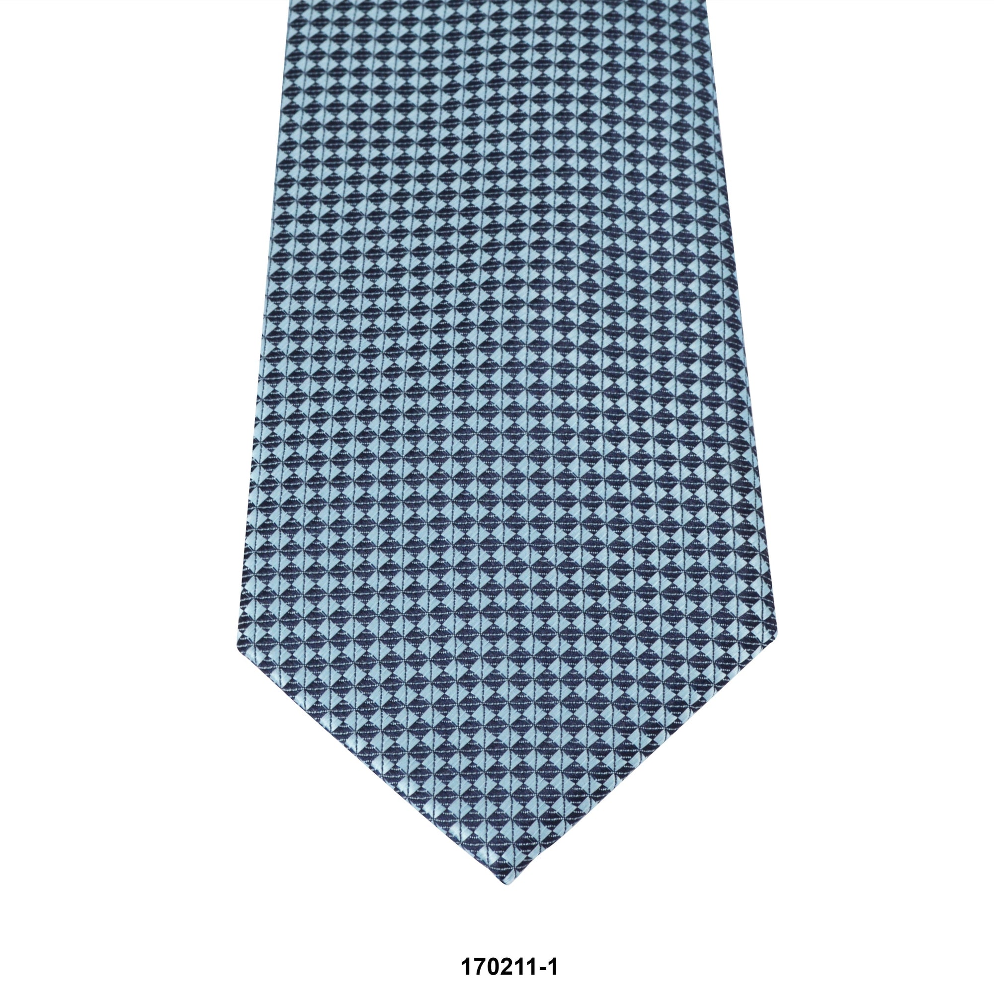 MarZthomson 8cm Teal Geometric Detail Woven Tie-Cufflinks.com.sg | Neckties.com.sg