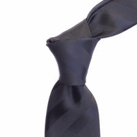 Orobianco L'unique Black Satin with Twill-Neckties-Orobianco L'unique-Cufflinks.com.sg