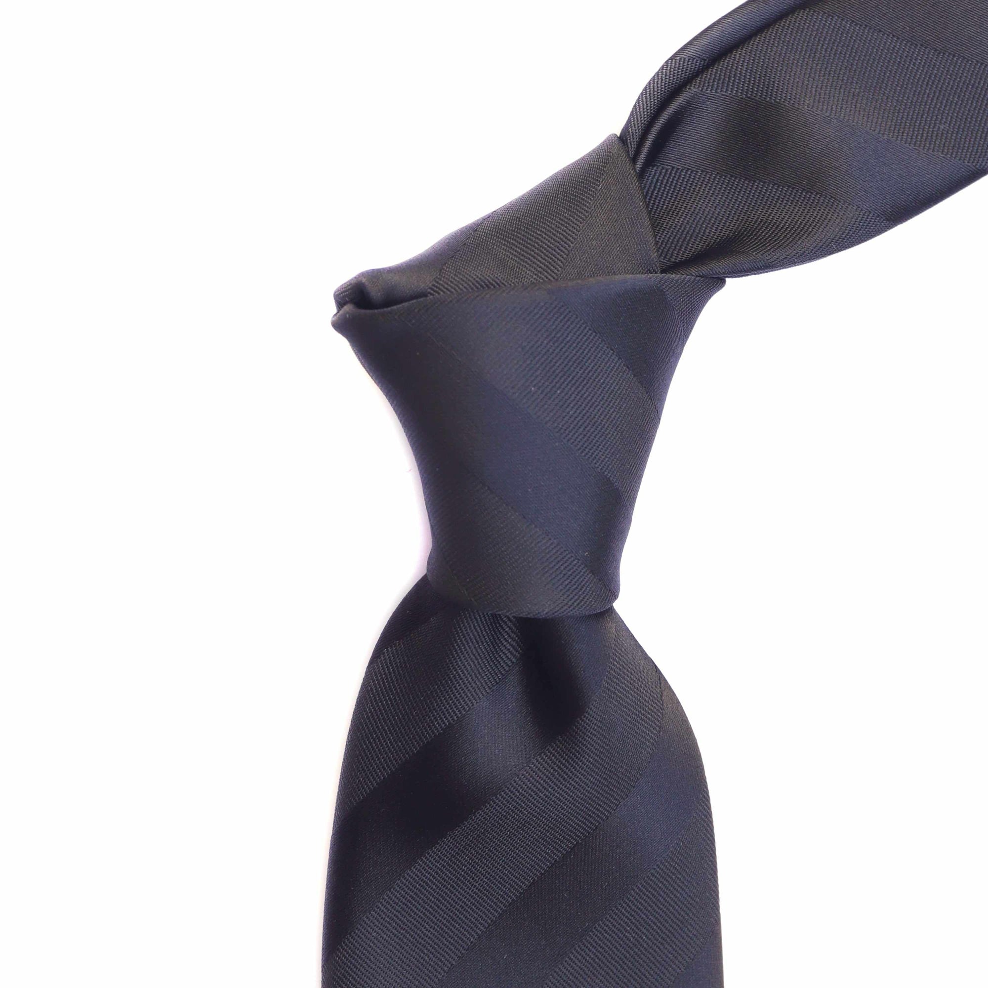 Orobianco L'unique Black Satin with Twill-Neckties-Orobianco L'unique-Cufflinks.com.sg
