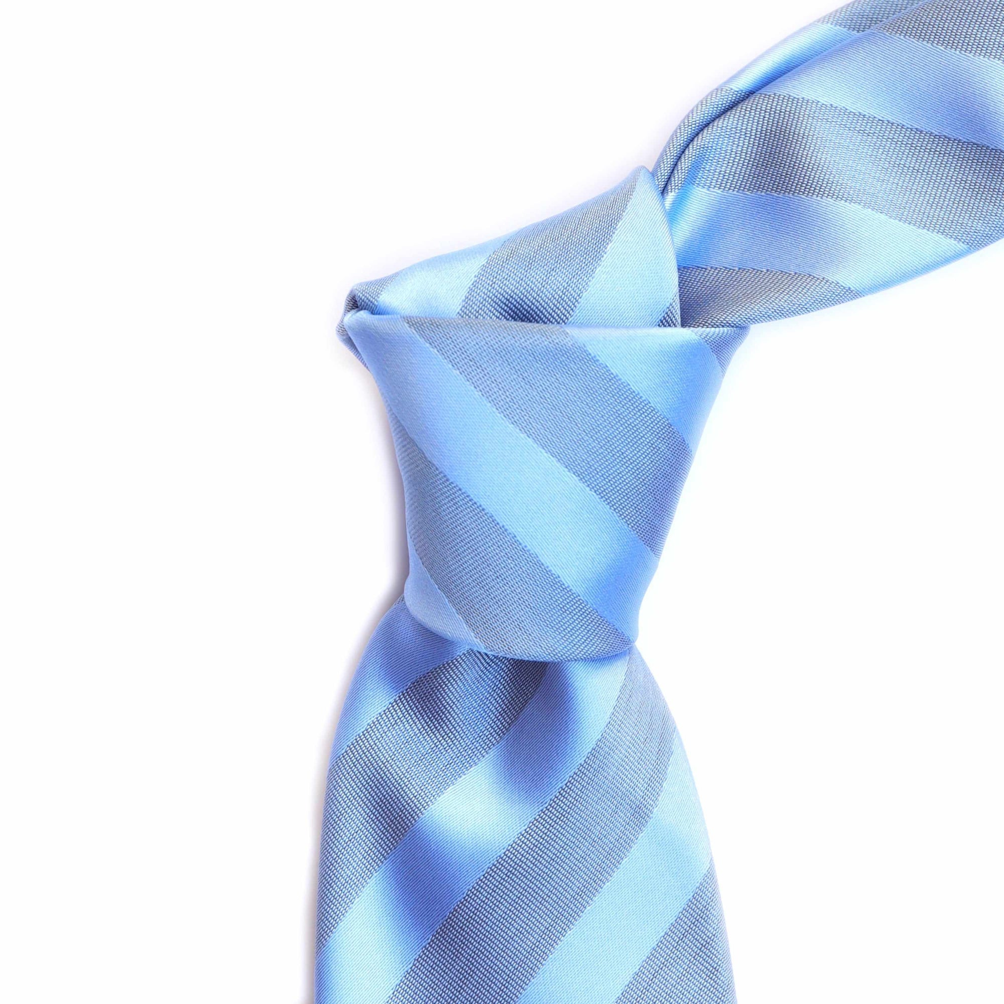 Orobianco L'unique Cerulean Blue Satin & Slate Blue with Twill-Neckties-Orobianco L'unique-Cufflinks.com.sg