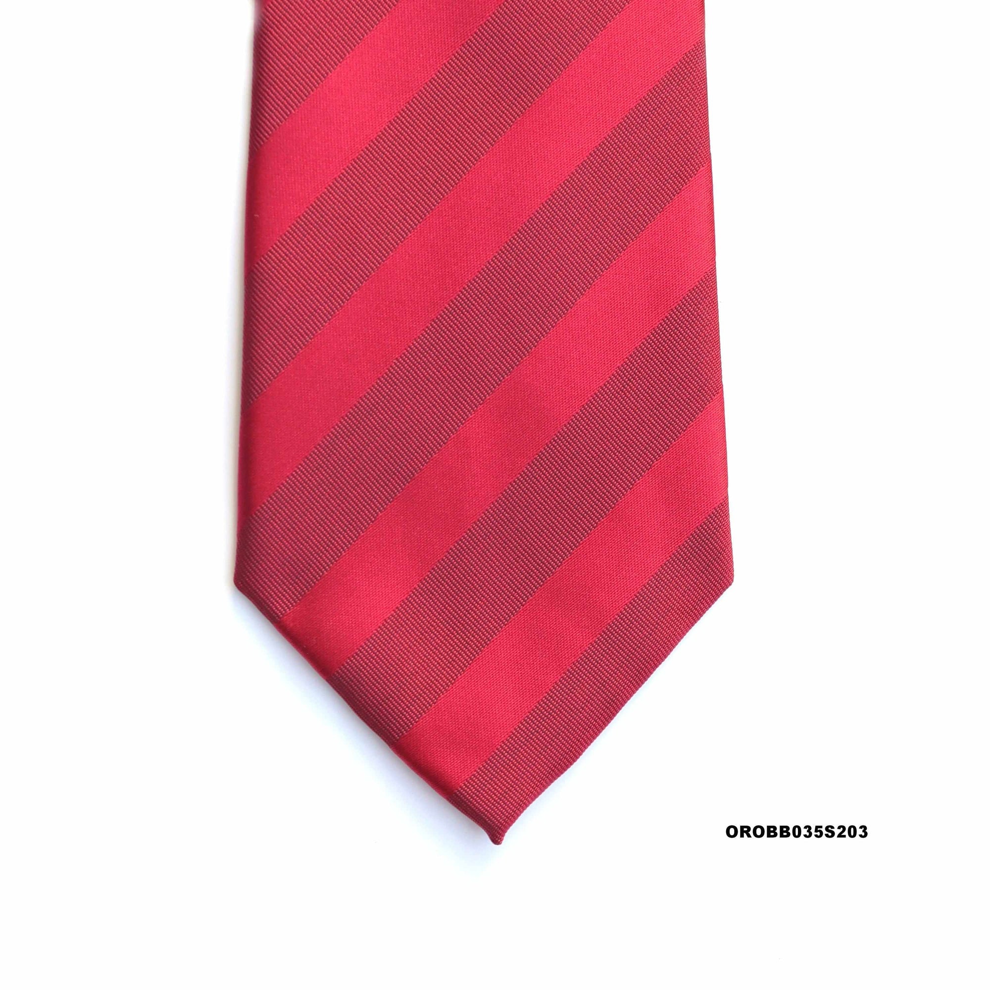 Orobianco L'unique Red Satin with Twill-Neckties-Orobianco L'unique-Cufflinks.com.sg