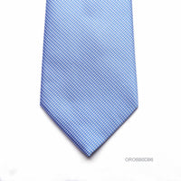 Orotie 8cm Classic Small Twille White Dot with Sky Blue Design-Cufflinks.com.sg