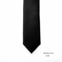 Orotie Satin Slim in Black-Cufflinks.com.sg