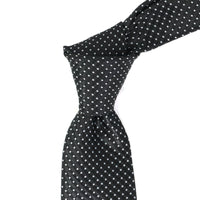 Orotie textured with Small Dots Tie in Black-Neckties-Orobianco L'unique-Cufflinks.com.sg