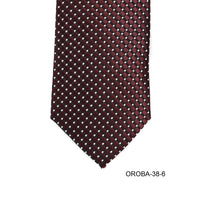 Orotie textured with Small Dots Tie in Maroon-Neckties-Orobianco-Cufflinks.com.sg