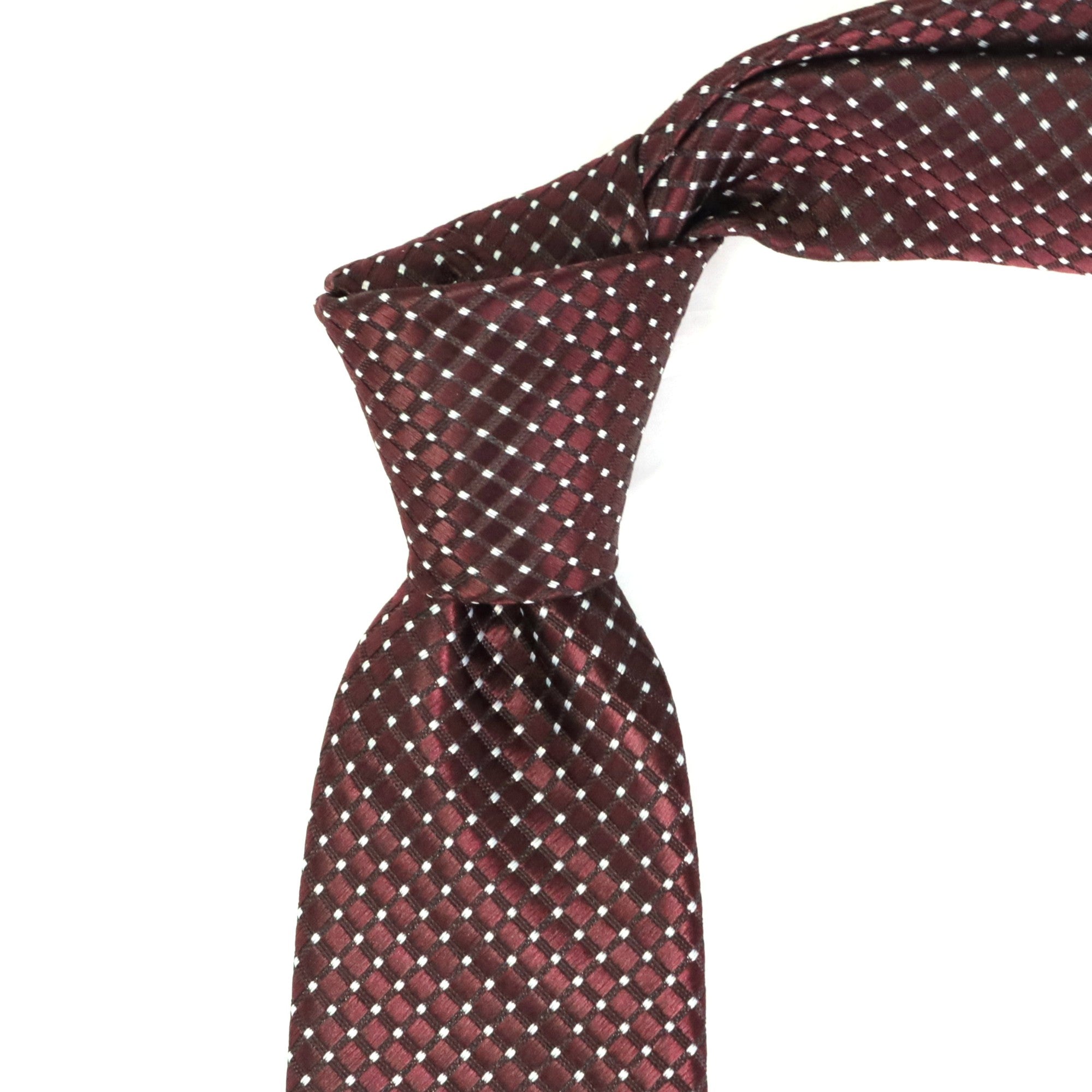 Orotie textured with Small Dots Tie in Maroon-Neckties-Orobianco-Cufflinks.com.sg