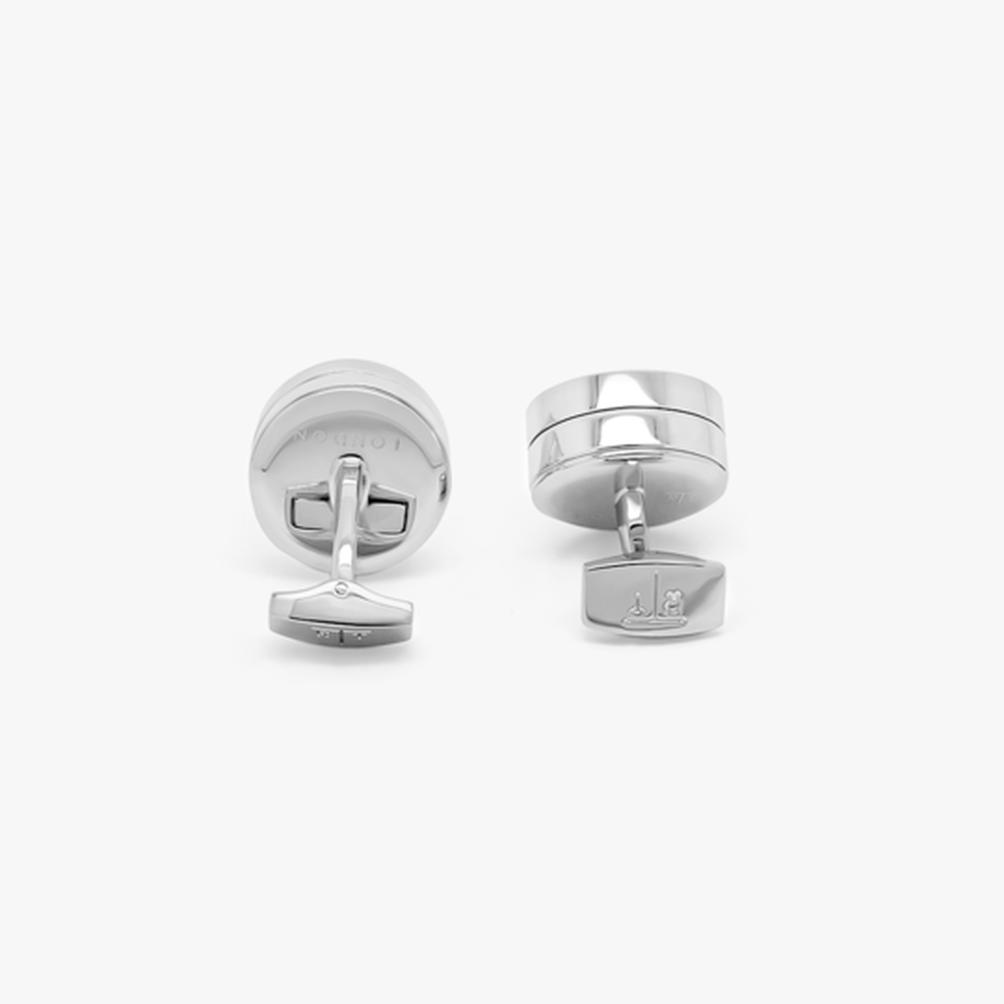 Roulette cufflinks in stainless steel - Tateossian-Cufflinks.com.sg