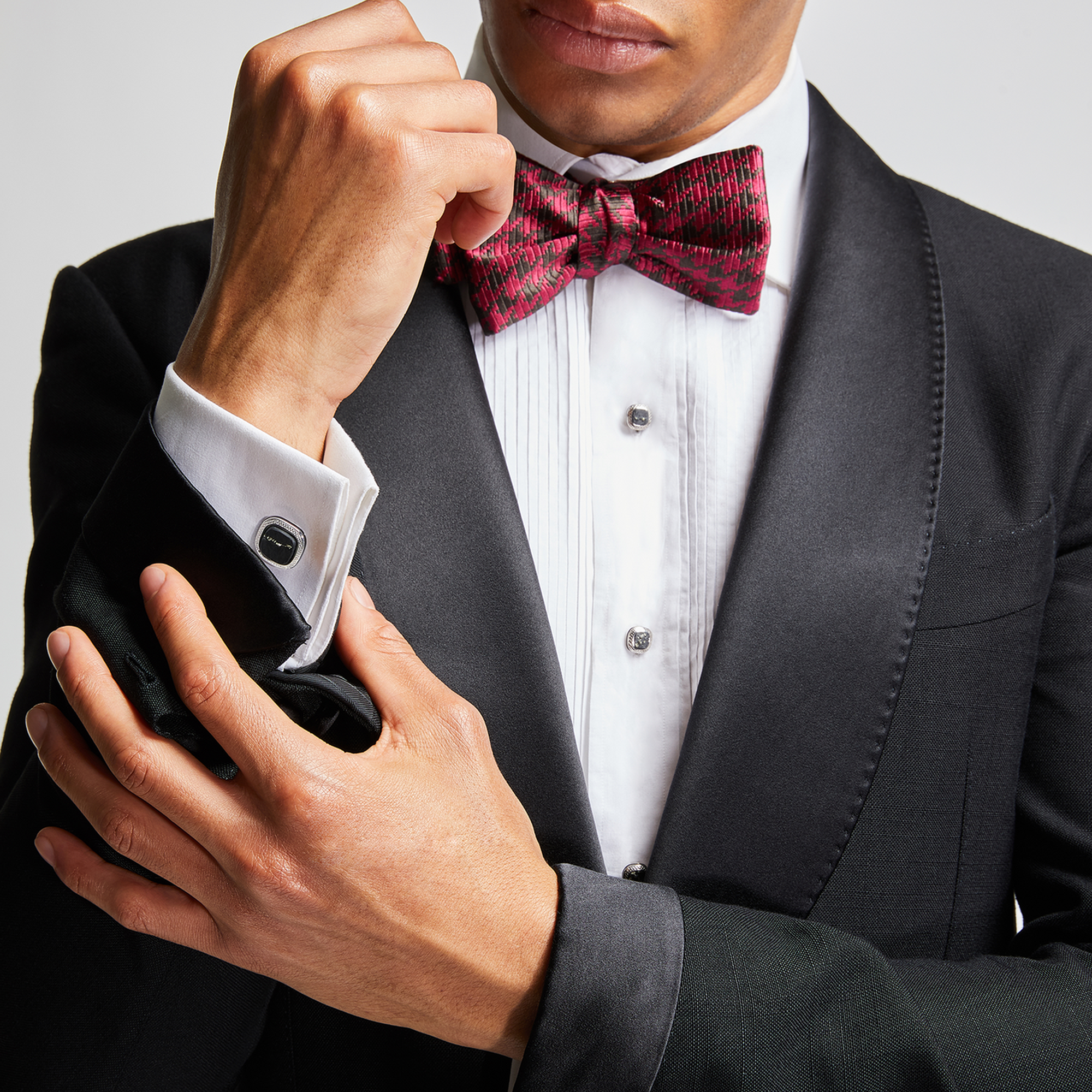 Slate Pyrite stud set in sterling silver-Cufflinks.com.sg