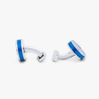 Tablet Cufflinks with Blue Carbon Fibre-Cufflinks.com.sg