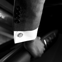 Tablet Cufflinks with Grey Carbon Fibre-Classic Cufflinks-Tateossian-Cufflinks.com.sg