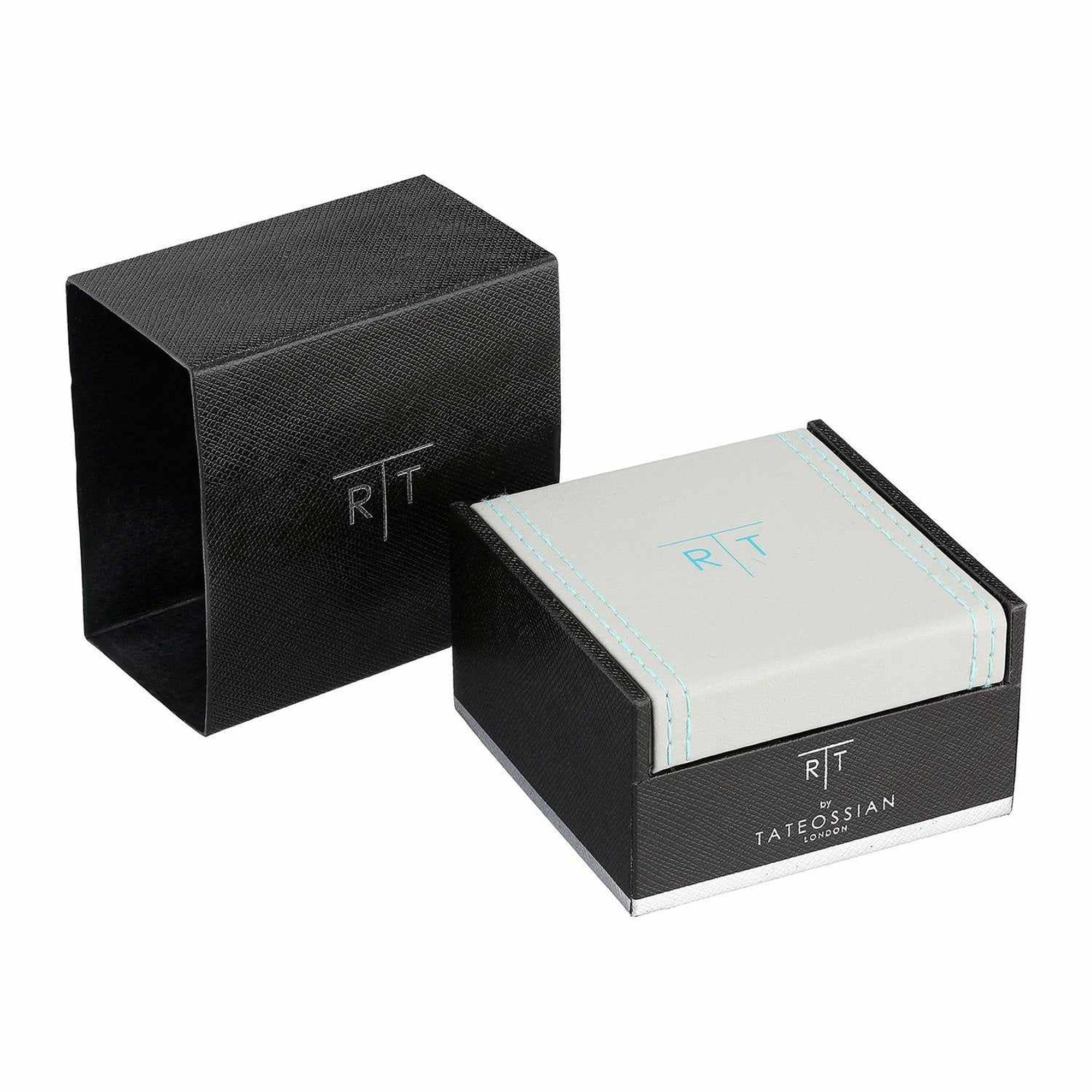 Tablet Ice cufflinks with blue enamel-Classic Cufflinks-Tateossian-Cufflinks.com.sg