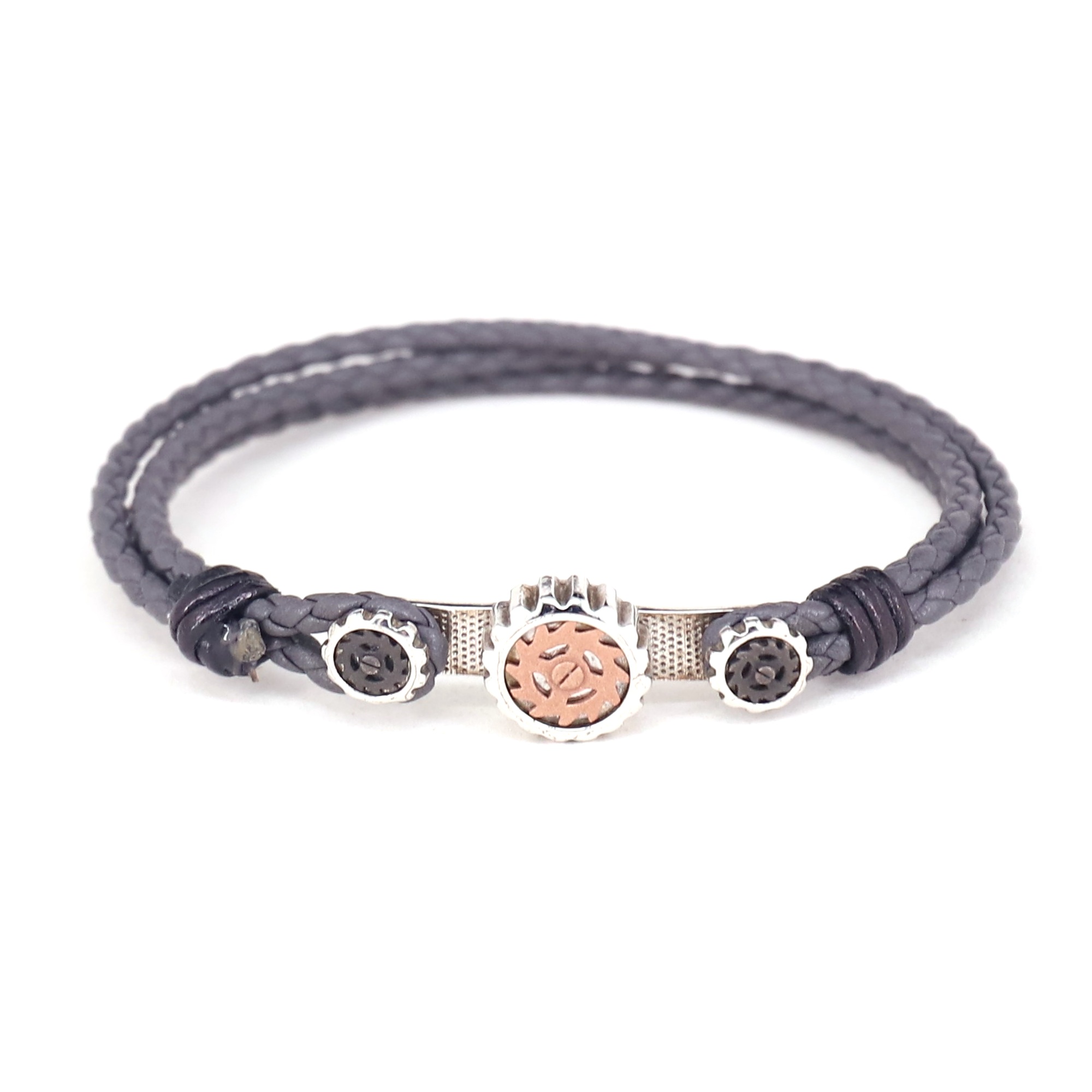 Tryptich - Silver in Grey-Bracelets-Cufflinks.com.sg | Neckties.com.sg-Cufflinks.com.sg