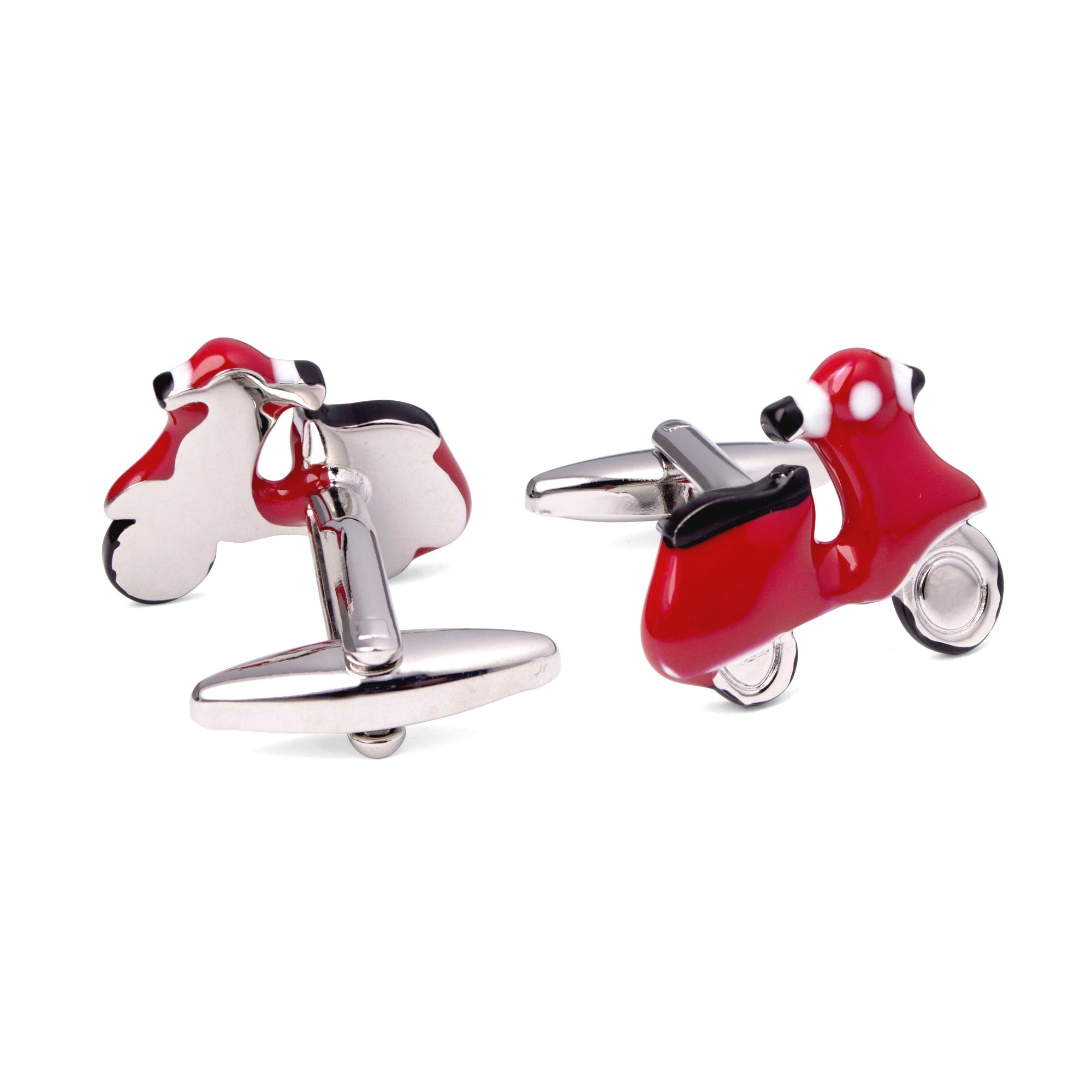 Vespa Cufflinks, Scooter Cufflinks in Red M-Cufflinks.com.sg