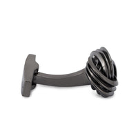 Wire Knot Ruthenium-plated Cufflinks-Cufflinks.com.sg