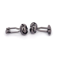 Silk Knot in Gun Metal  Cufflink