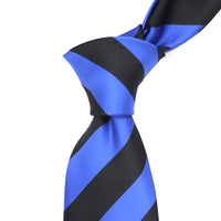 OroTie 8cm Stripes Tie in Dark Blue and Blue