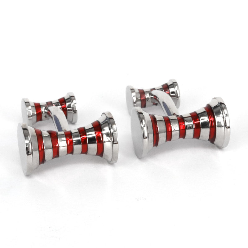 Cylinder with red Stripe Cufflinks